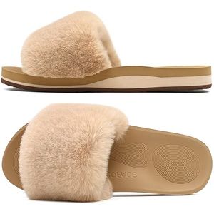 Womens Sliders Plush House Slippers